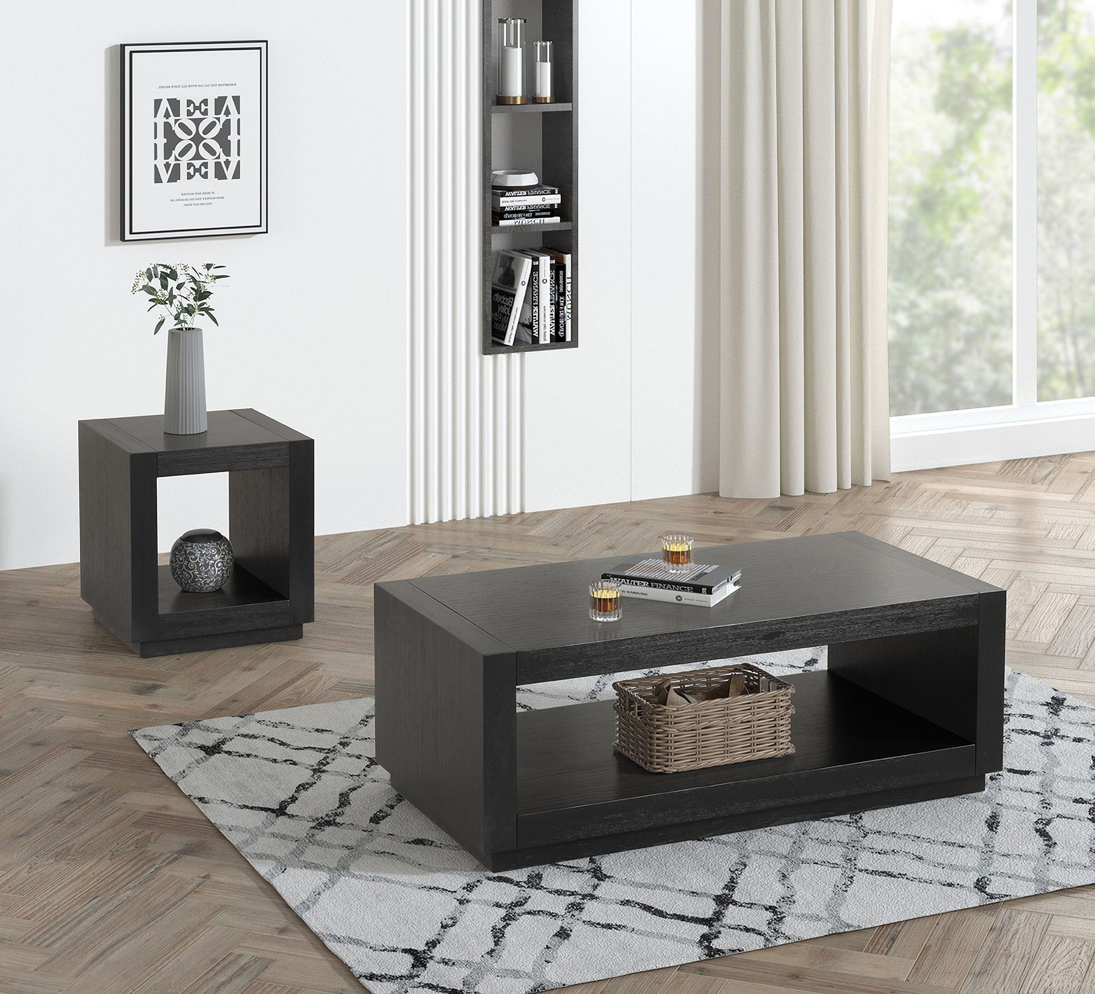 The appearance of Dothan Occasional Table Set In Black designed by Furniture of America in the modern / contemporary interior design. This black piece of furniture  was selected by 1StopBedrooms from Dothan Collection to add a touch of cosiness and style into your home. Sku: FM44009BK-C;FM44009BK-E. Material: Engineered Wood.