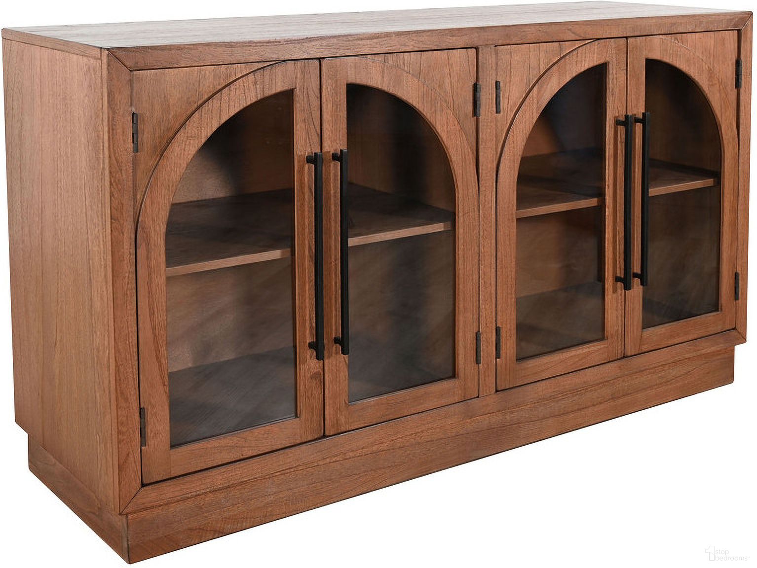 The appearance of Double Arch Accent Cabinet In Cinder designed by Sunny Designs in the country / farmhouse interior design. This cinder piece of furniture  was selected by 1StopBedrooms from  to add a touch of cosiness and style into your home. Sku: 2190CD. Material: Solid Wood.