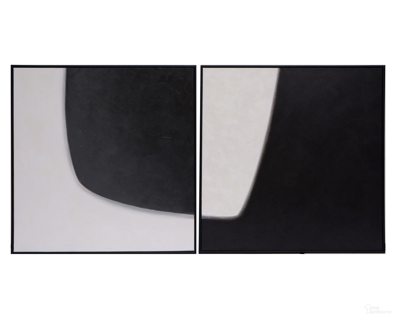 Double Cross 48" x 48" Accent Wall Art Set of 2 In Black