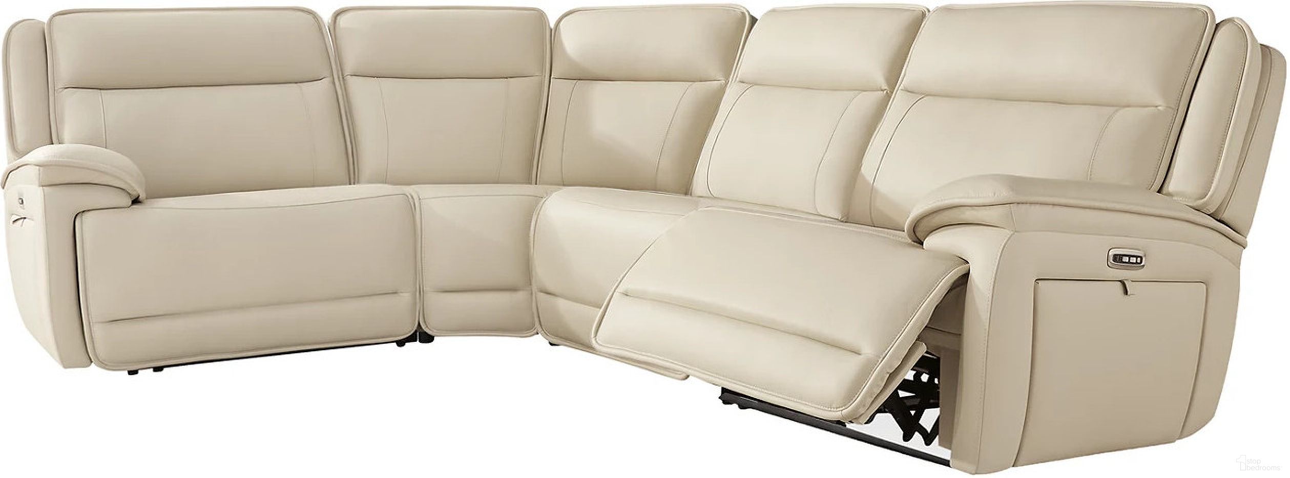 The appearance of Double Deal 4-Piece Reclining Sectional In Almond designed by Signature Design by Ashley in the modern / contemporary interior design. This almond piece of furniture was selected by 1StopBedrooms from Double Deal Collection to add a touch of cosiness and style into your home. Sku: U1300158;U1300146;U1300177;U1300162. Material: Leather. Layout: L-Shape.