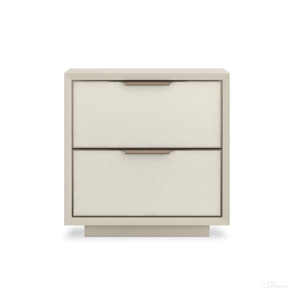The appearance of Double Wrap Nightstand In Cream designed by Caracole in the modern / contemporary interior design. This cream piece of furniture  was selected by 1StopBedrooms from Double Wrap Collection to add a touch of cosiness and style into your home. Sku: CLA-424-063. Material: Hardwood.