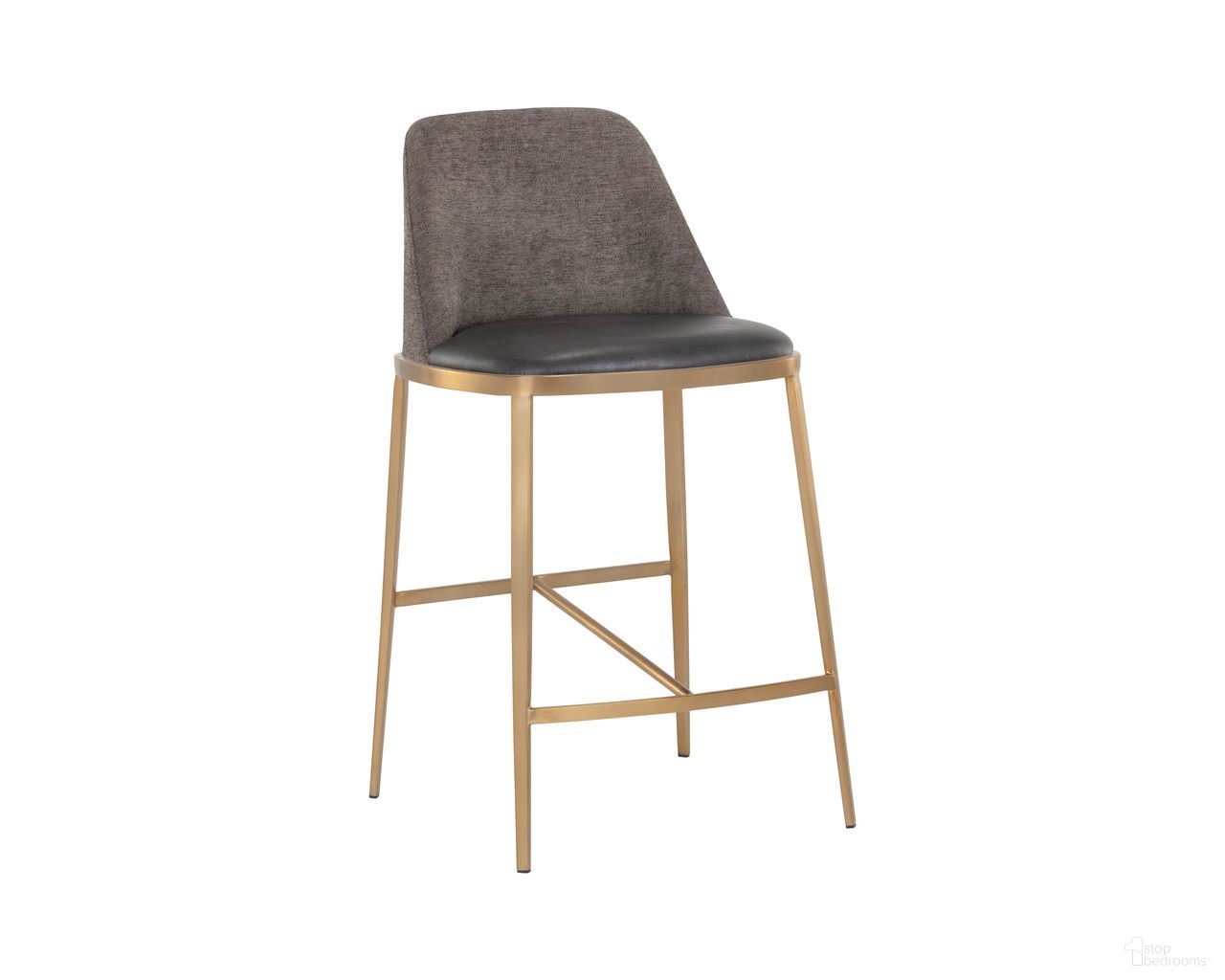 Dover Counter Stool In Bravo Portabella and Sparrow Grey