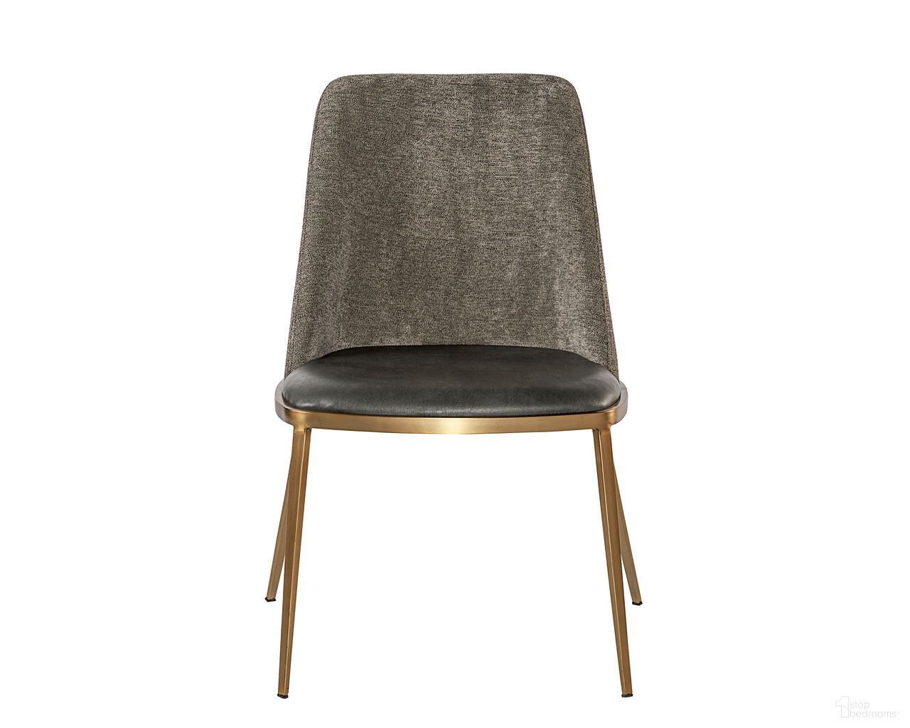 Dover Dining Chair Set of 2 In Bravo Portabella and Sparrow Grey