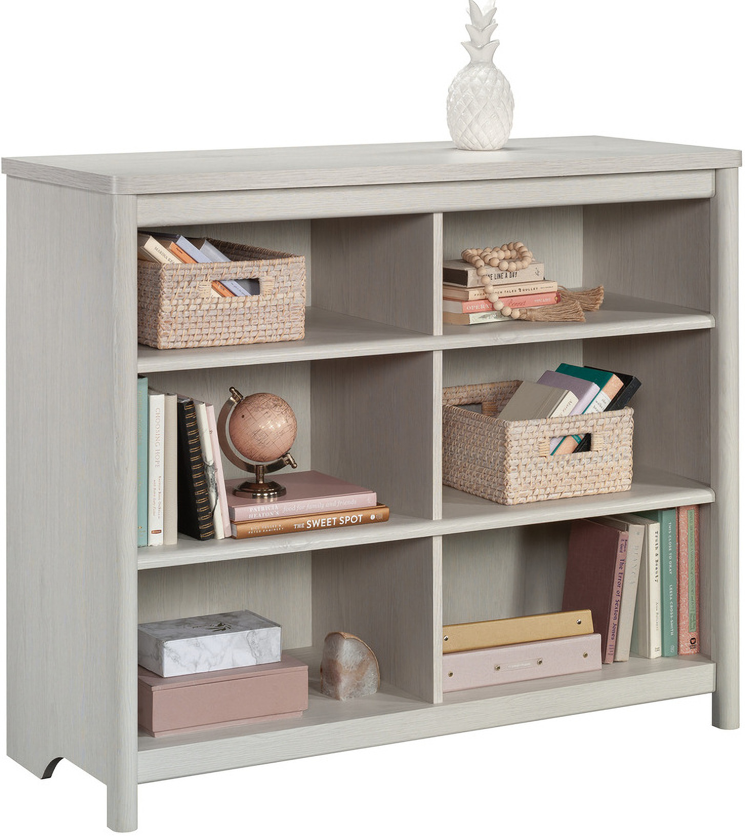 Dover Edge Cubby Bookcase In Glacier Oak by Sauder 1StopBedrooms