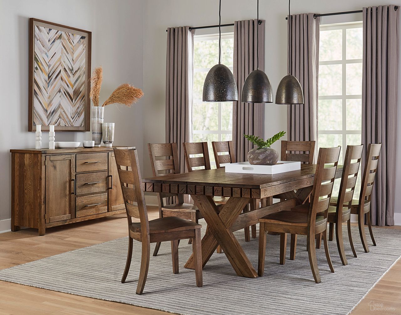 Dovetail 72 Inch Dining Room Set In Natural