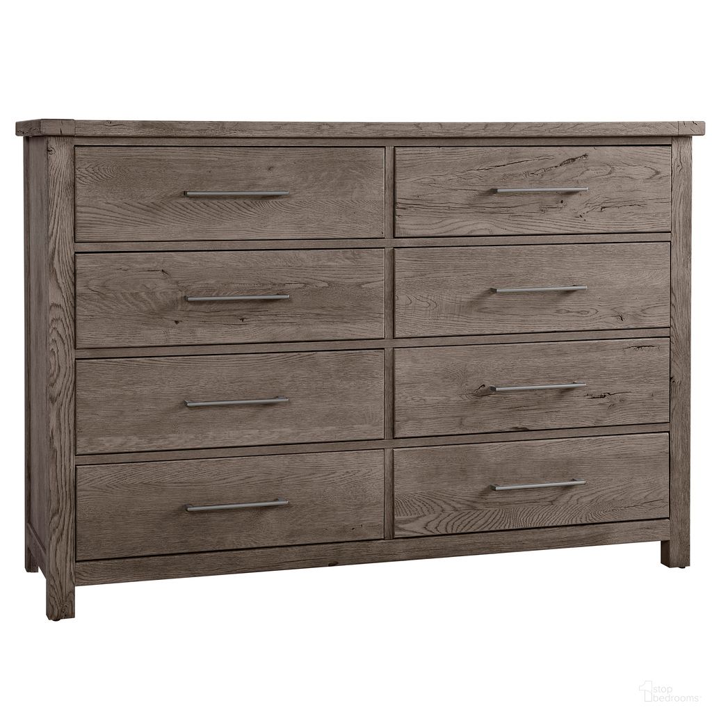 The appearance of Dovetail Dresser In Mystic Grey designed by Vaughan Bassett in the transitional interior design. This mystic grey piece of furniture was selected by 1StopBedrooms from Dovetail Collection to add a touch of cosiness and style into your home. Sku: 751-002. Material: Wood.