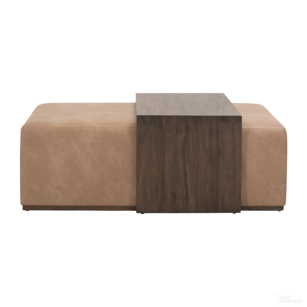 The appearance of Traditions Dovetail Upholstered Coffee Table In Ivanhoe Toast and Burnished Brown designed by Essentials For Living in the transitional interior design. This ivanhoe toast/burnished brown piece of furniture  was selected by 1StopBedrooms from Traditions Collection to add a touch of cosiness and style into your home. Sku: 6042.BBRN/IVT. Material: MDF.