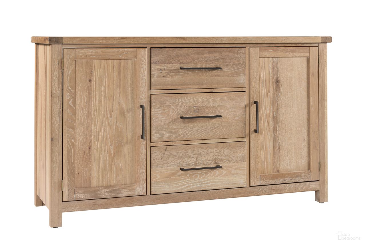The appearance of Dovetail Server In Bleached White designed by Artisan & Post in the transitional interior design. This bleached white piece of furniture  was selected by 1StopBedrooms from Dovetail Collection to add a touch of cosiness and style into your home. Sku: 755-960. Material: Wood.