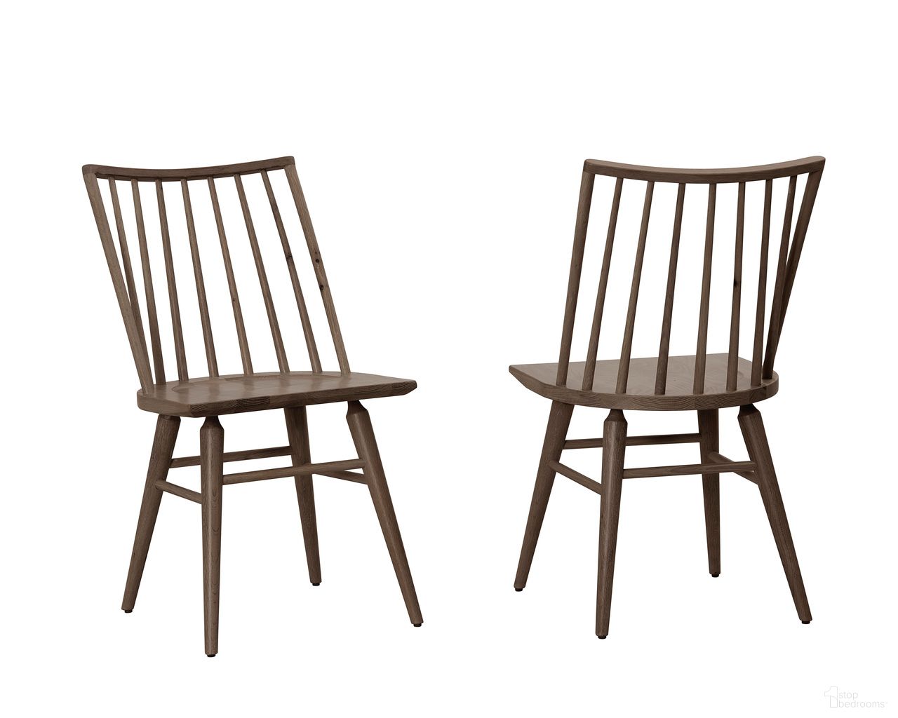 The appearance of Dovetail Spindle Side Chair In Aged Grey designed by Artisan & Post in the transitional interior design. This aged grey piece of furniture was selected by 1StopBedrooms from Dovetail Collection to add a touch of cosiness and style into your home. Sku: 753-040. Material: Wood. Chair Type: Side Chair.