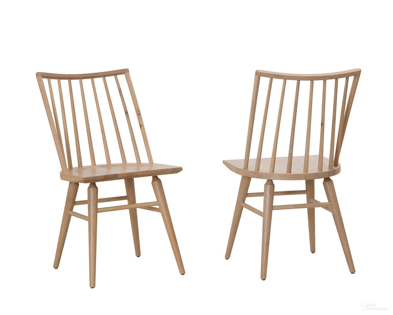 The appearance of Dovetail Spindle Side Chair In Bleached White designed by Artisan & Post in the transitional interior design. This bleached white piece of furniture was selected by 1StopBedrooms from Dovetail Collection to add a touch of cosiness and style into your home. Sku: 755-040. Material: Wood. Chair Type: Side Chair.