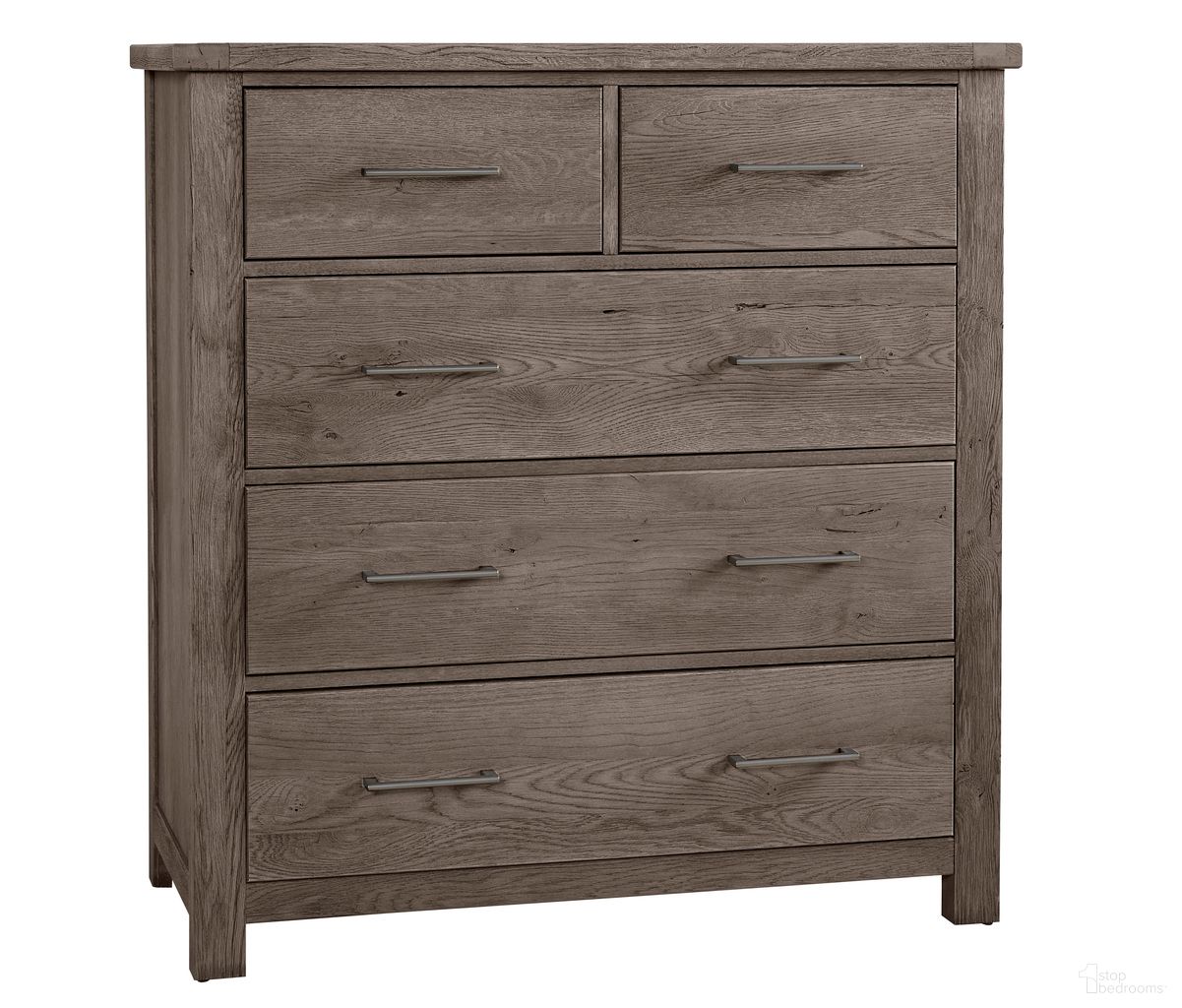 The appearance of Dovetail Standing Dresser In Mystic Grey designed by Vaughan Bassett in the transitional interior design. This mystic grey piece of furniture was selected by 1StopBedrooms from Dovetail Collection to add a touch of cosiness and style into your home. Sku: 751-004. Material: Wood.
