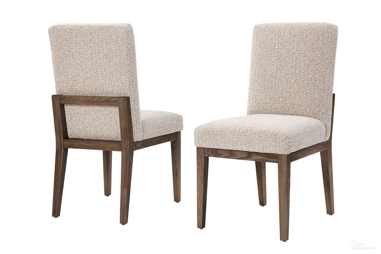 Dovetail Upholstered Side Chair Grey Fabric In Aged Grey