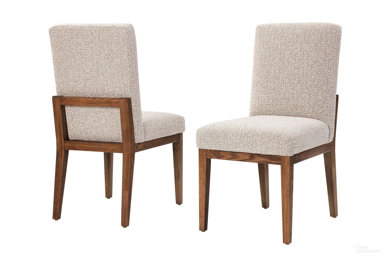 Dovetail Upholstered Side Chair Grey Fabric In Natural