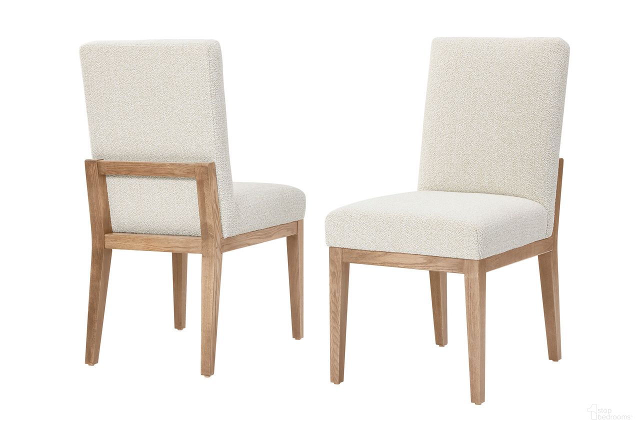 The appearance of Dovetail Upholstered Side Chair Oatmeal Fabric In Bleached White designed by Artisan & Post in the transitional interior design. This oatmeal piece of furniture was selected by 1StopBedrooms from Dovetail Collection to add a touch of cosiness and style into your home. Sku: 755-030B. Material: Wood. Chair Type: Side Chair.