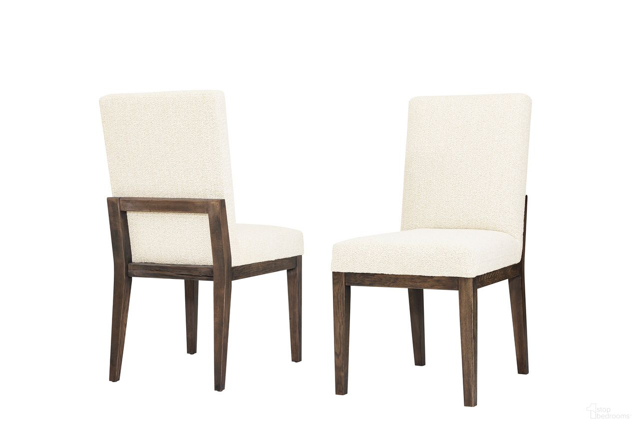 The appearance of Dovetail Upholstered Side Chair White Fabric In Aged Grey designed by Artisan & Post in the transitional interior design. This white piece of furniture was selected by 1StopBedrooms from Dovetail Collection to add a touch of cosiness and style into your home. Sku: 753-030A. Material: Wood. Chair Type: Side Chair.