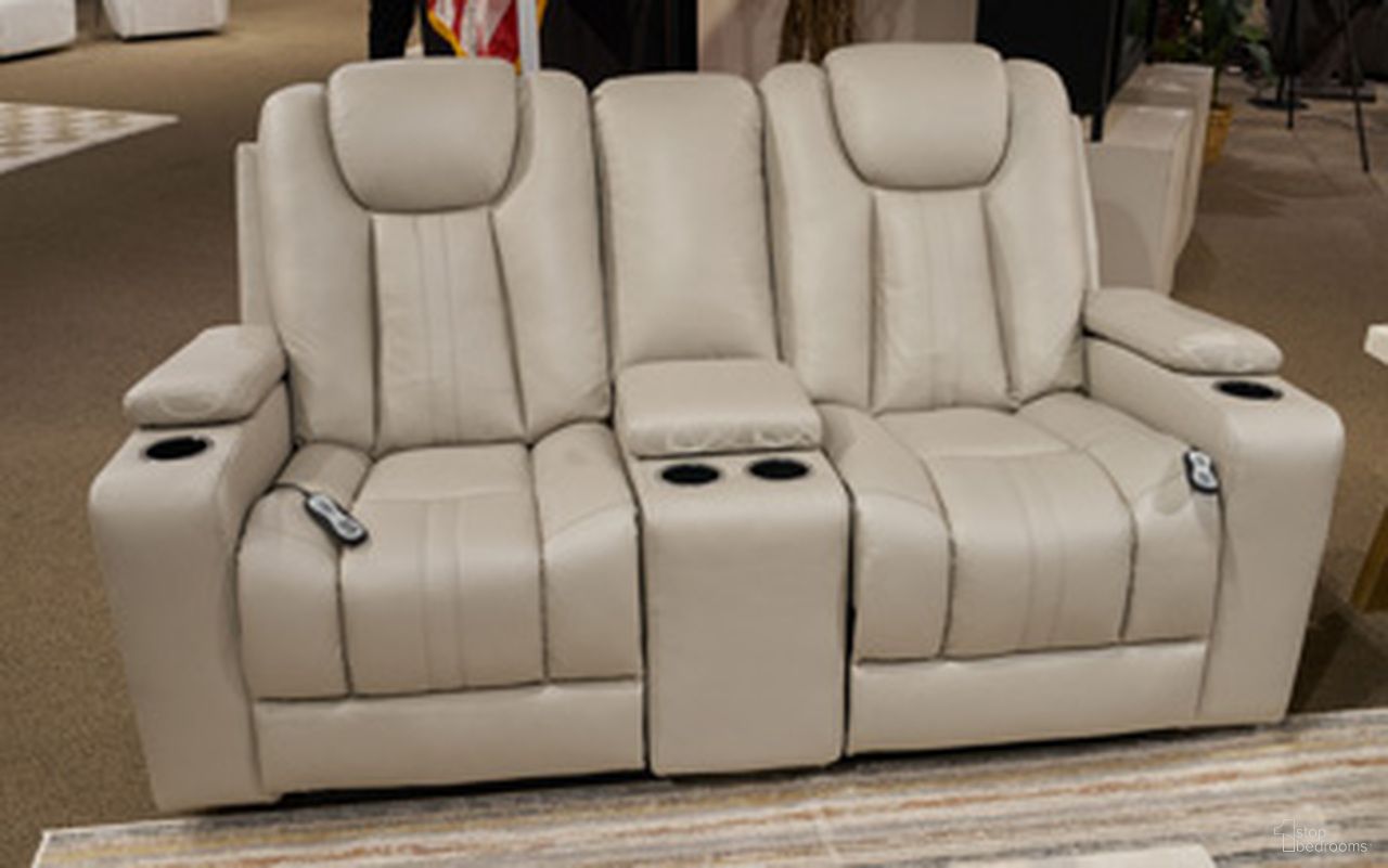 Downing Court Glider Reclining Loveseat with Console In Coin