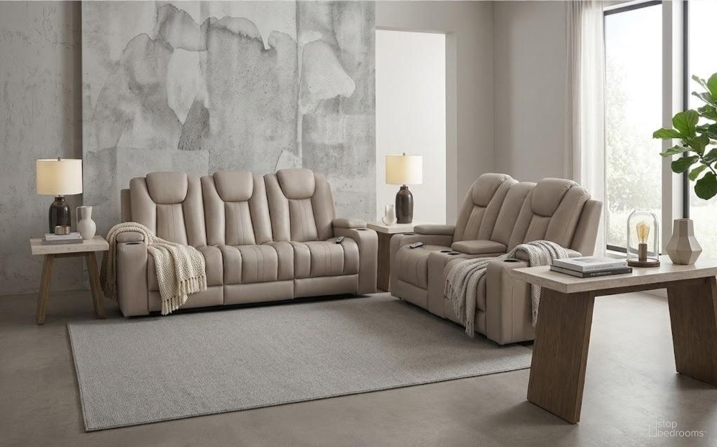 Downing Court Reclining Living Room Set In Coin