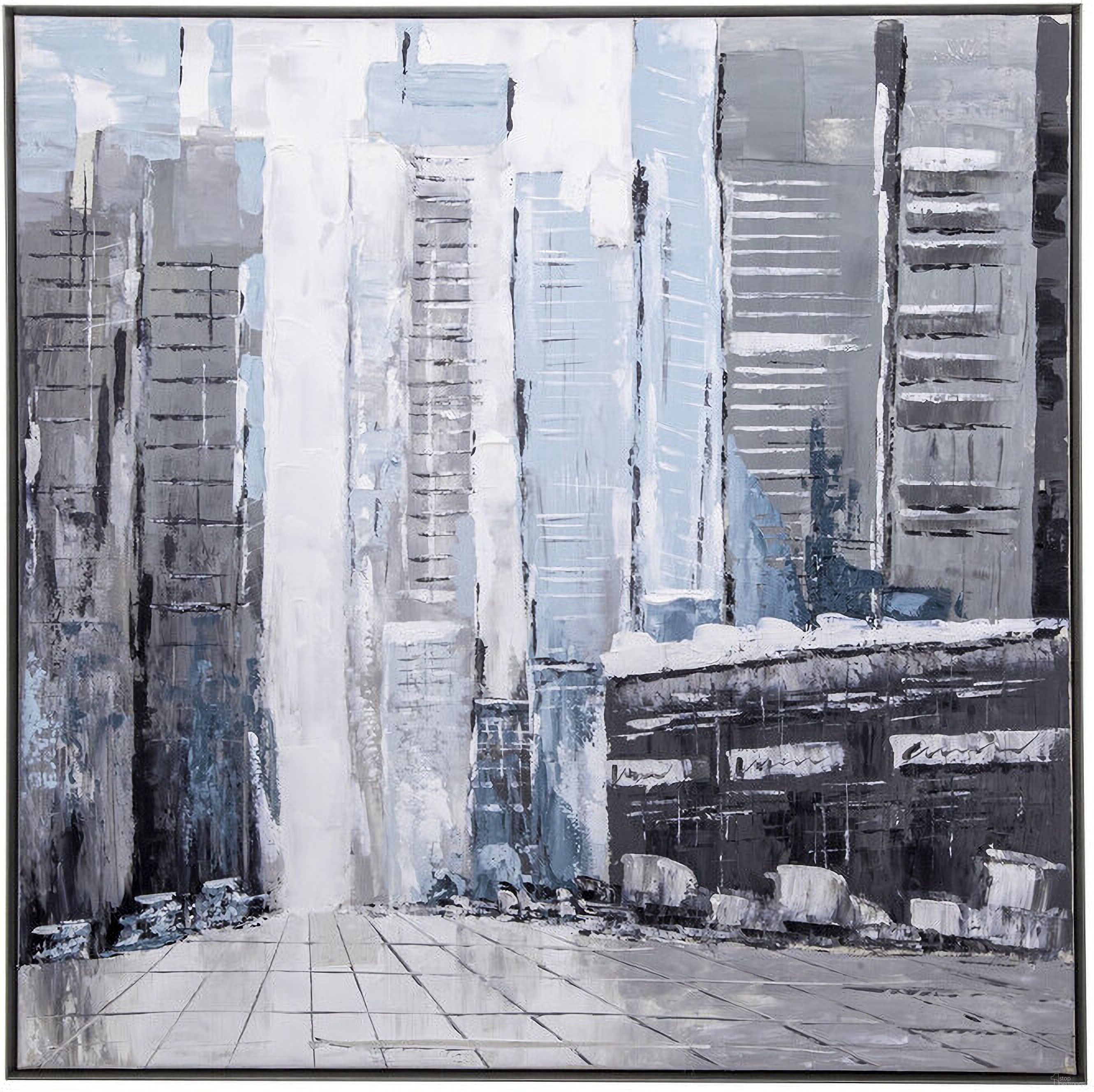 Downtown Wall Art In Grey