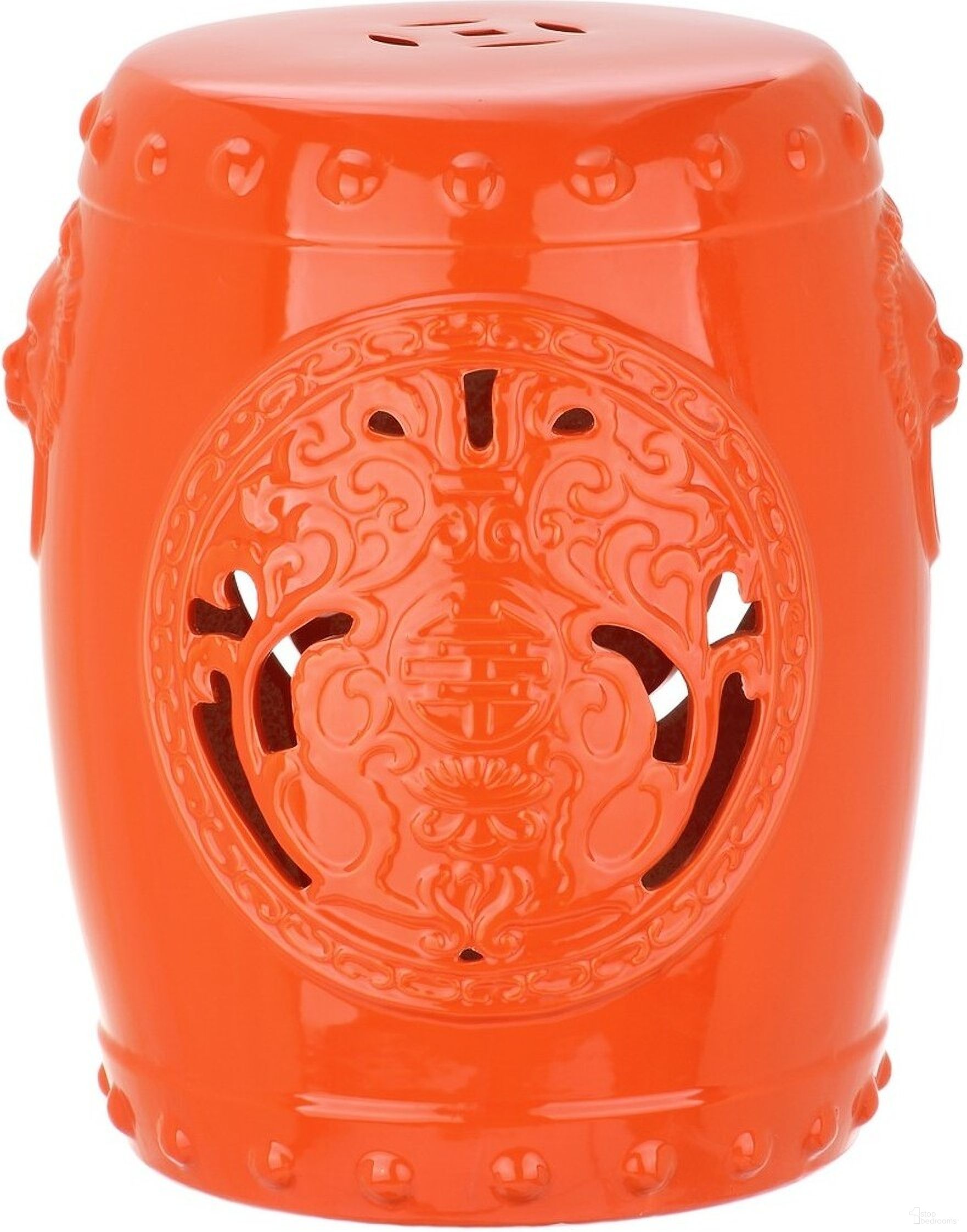 Dragon Coin Orange Garden Stool