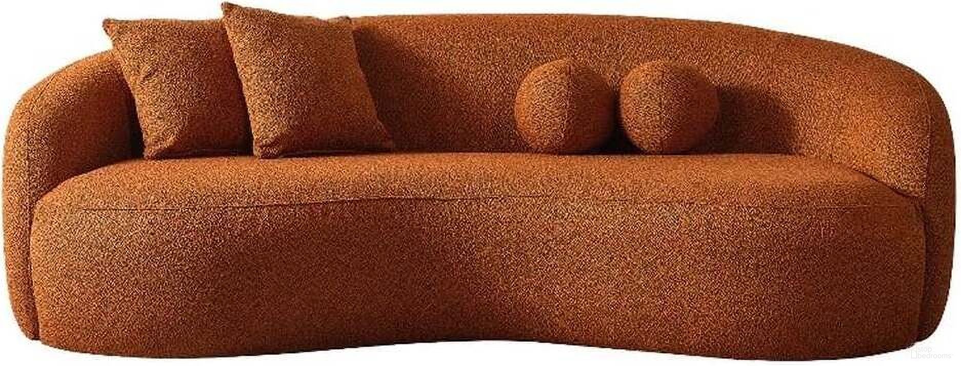 The appearance of Drake Orange Boucle Sofa designed by Ashcroft Furniture in the transitional interior design. This orange piece of furniture was selected by 1StopBedrooms from Drake Collection to add a touch of cosiness and style into your home. Sku: SOF02600603. Material: Wood.