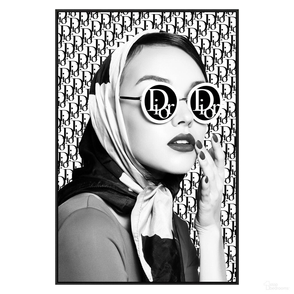 Dramatic Elegant Fashion Portrait Canvas Wall Art In Black and White