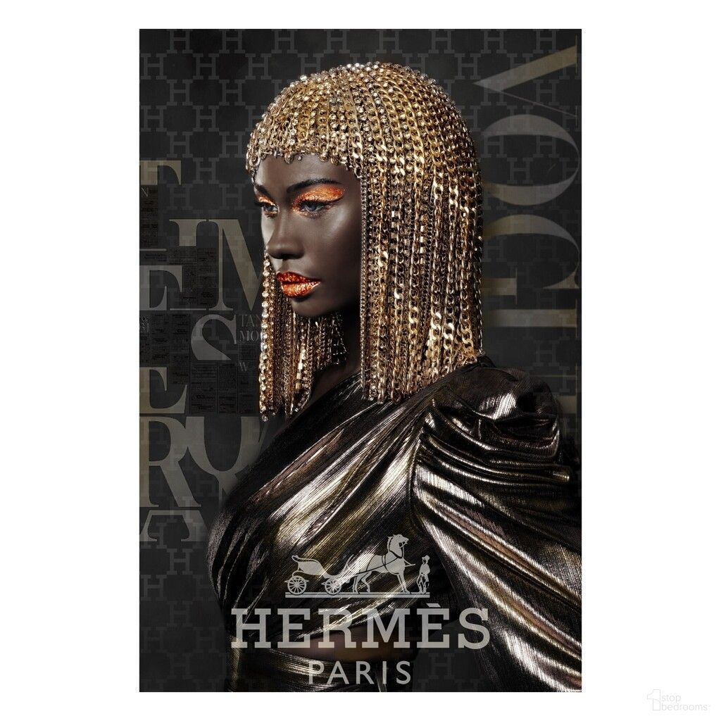 Dramatic Statement Chains Canvas Wall Art In Gold