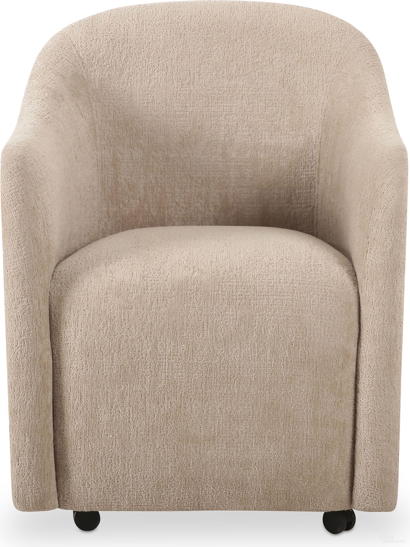 Drava Rolling Dining Chair In Beige
