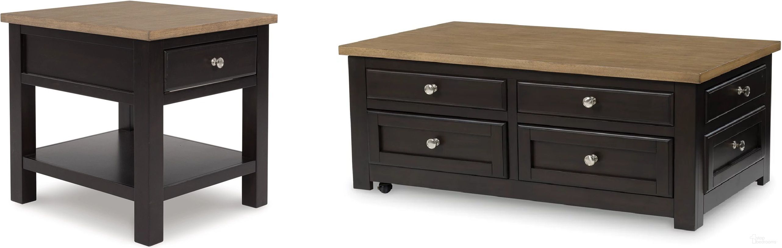 The appearance of Drazmine Occasional Table Set In Brown designed by Signature Design by Ashley in the transitional interior design. This brown piece of furniture was selected by 1StopBedrooms from Drazmine Collection to add a touch of cosiness and style into your home. Sku: T734-20;T734-3. Material: Wood.