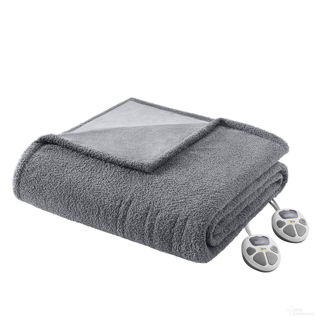 The appearance of Dream Soft Heated Blanket In Grey designed by Olliix in the transitional interior design. This grey piece of furniture was selected by 1StopBedrooms from Dream Soft Heated Collection to add a touch of cosiness and style into your home. Sku: ST54-3582. Bed Size: King. Material: Feather.
