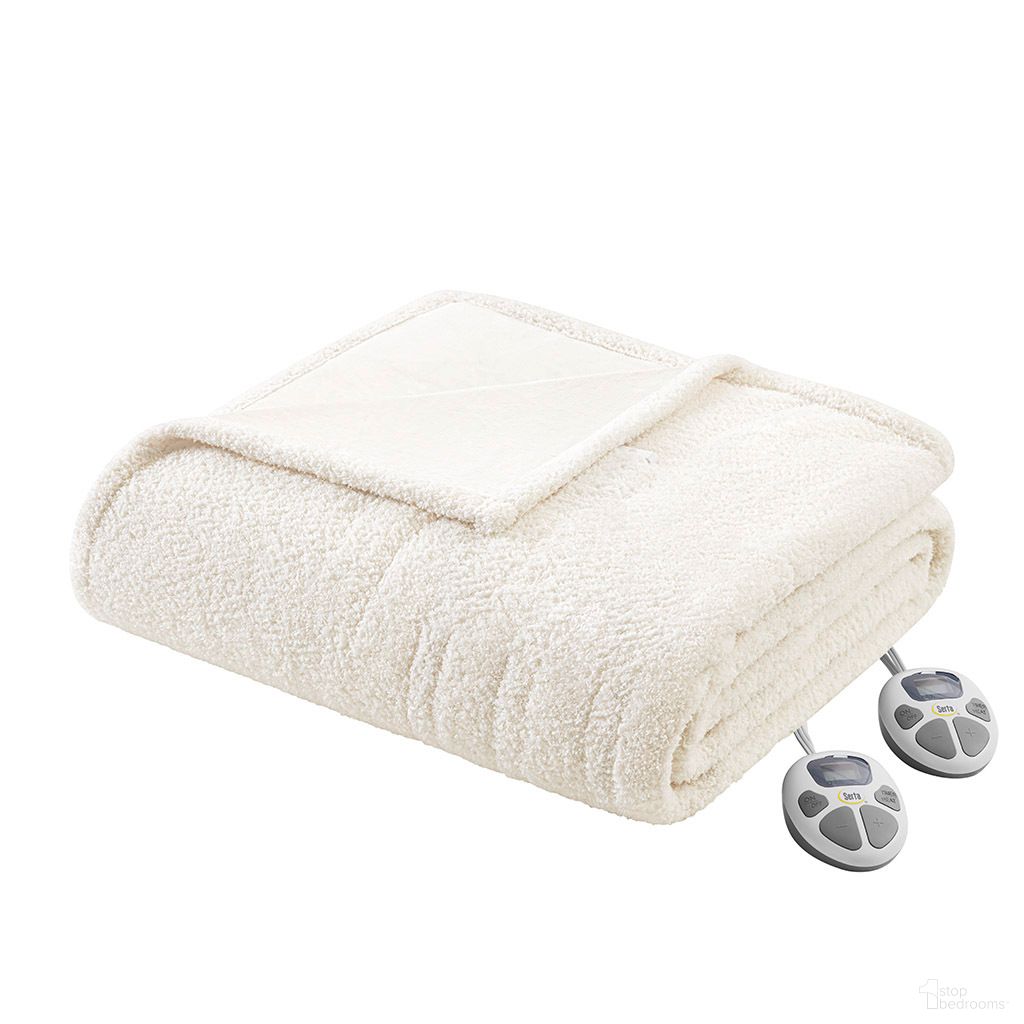 The appearance of Dream Soft Heated Blanket In Ivory designed by Olliix in the transitional interior design. This ivory piece of furniture  was selected by 1StopBedrooms from Dream Soft Heated Collection to add a touch of cosiness and style into your home. Sku: ST54-3583. Bed Size: Twin. Material: Feather.