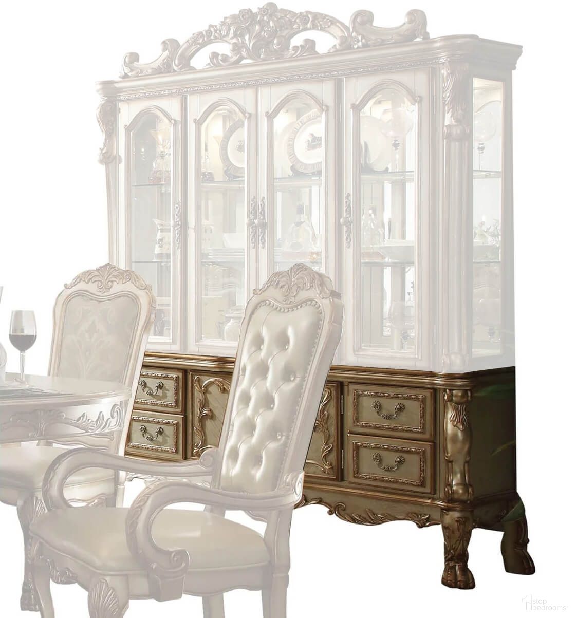 Dresden Buffet In Gold Patina