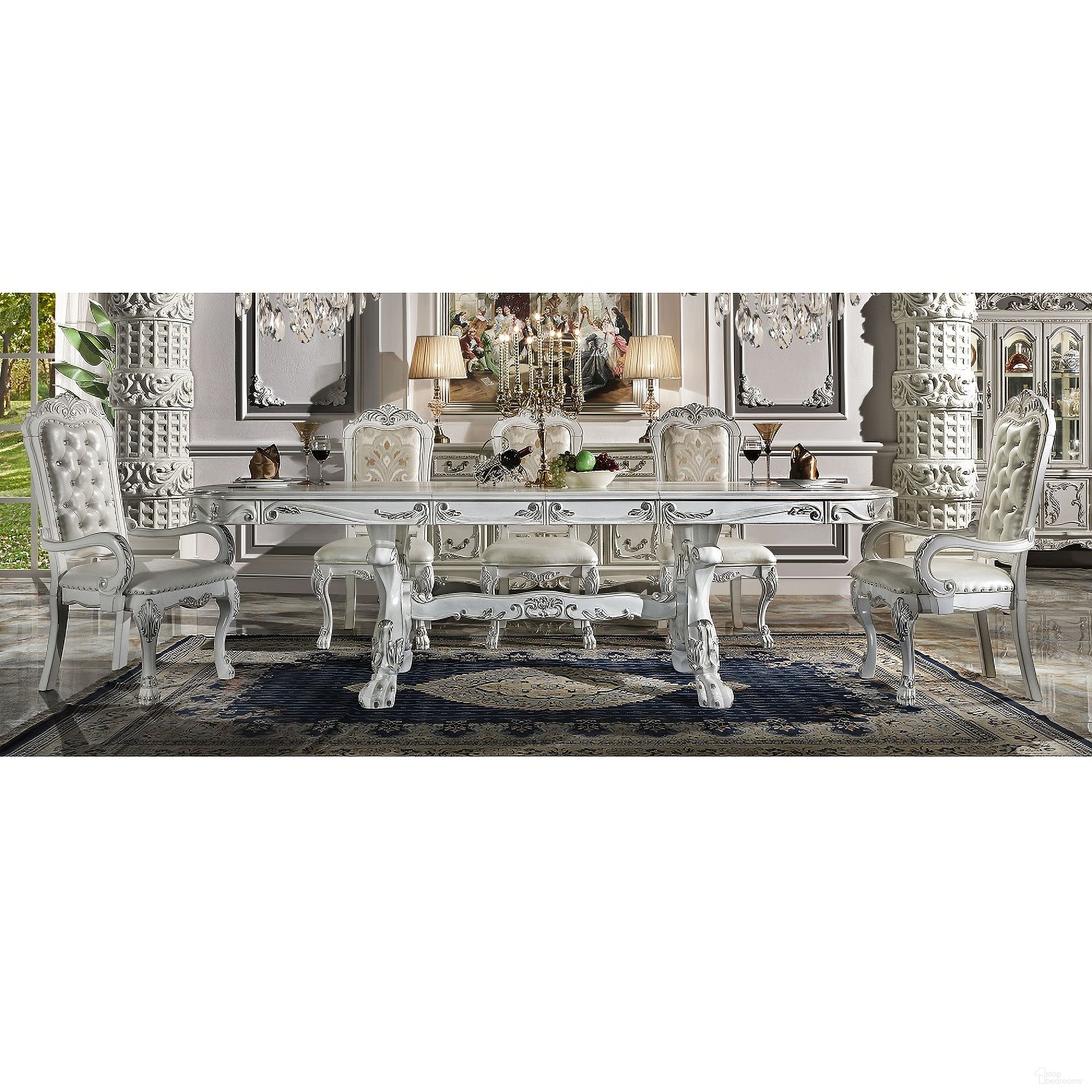 Dresden Dining Room Set In Bone White