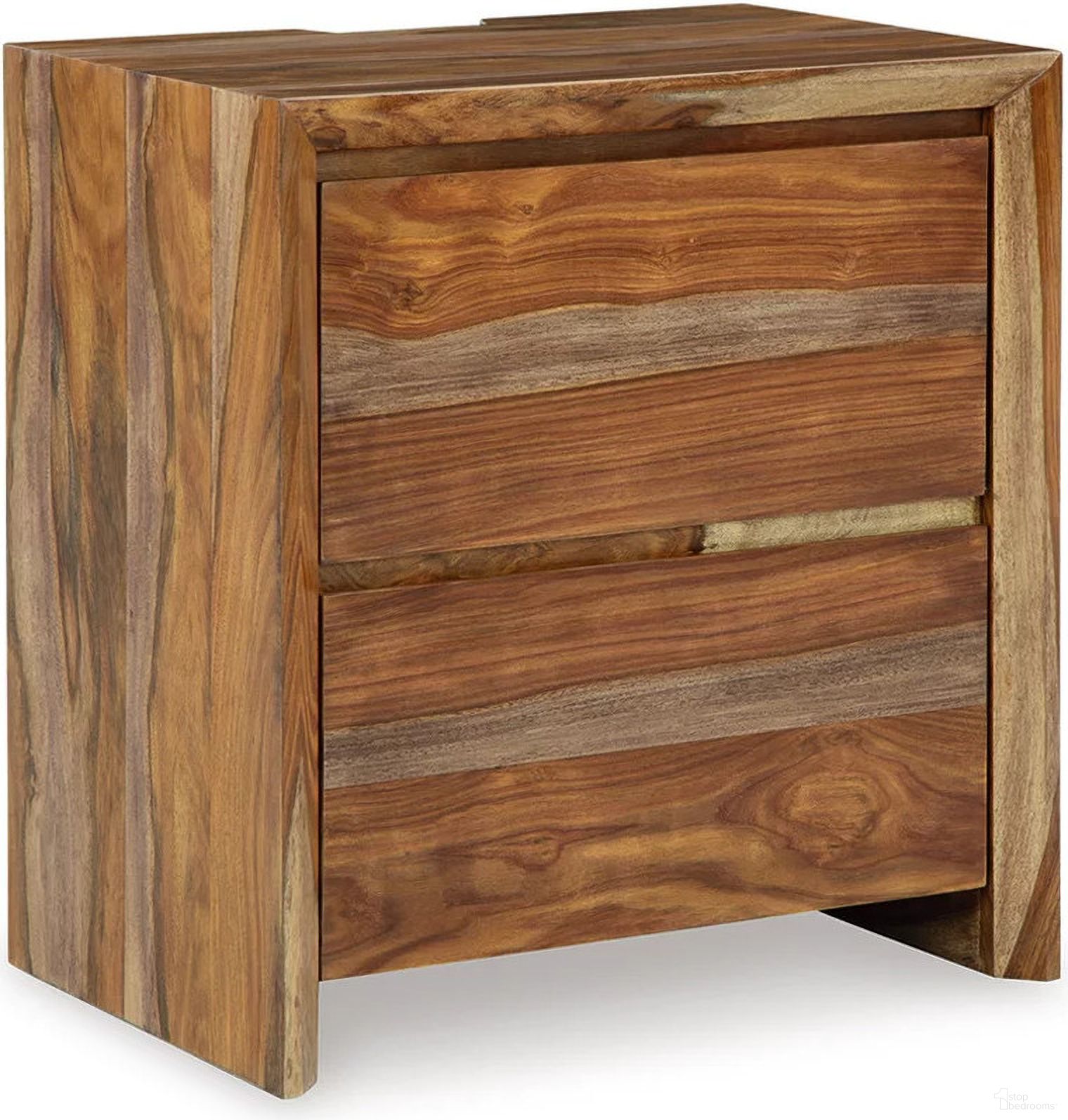 The appearance of Dressonni Nightstand In Brown designed by Signature Design by Ashley in the modern / contemporary interior design. This brown piece of furniture  was selected by 1StopBedrooms from Dressonni Collection to add a touch of cosiness and style into your home. Sku: B790-92. Material: Wood.