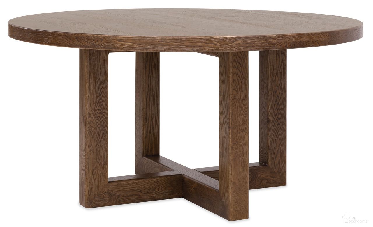 Driftwood 60" Round Dining Table In Saddle