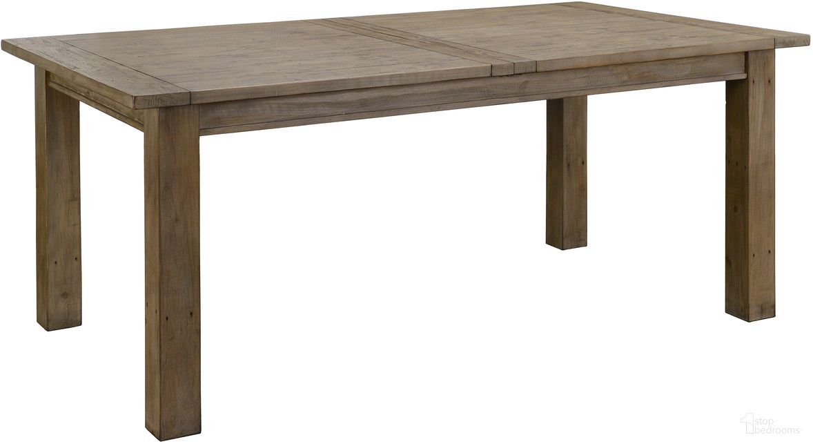 The appearance of Driftwood 71-94 Inch Extension Dining Table In Distressed Brown designed by Classic Home in the transitional interior design. This distressed brown piece of furniture  was selected by 1StopBedrooms from Driftwood Collection to add a touch of cosiness and style into your home. Sku: 51030641. Table Base Style: Legs. Table Top Shape: Rectangular. Size: 40" x 94". Material: Reclaimed Pine Wood.
