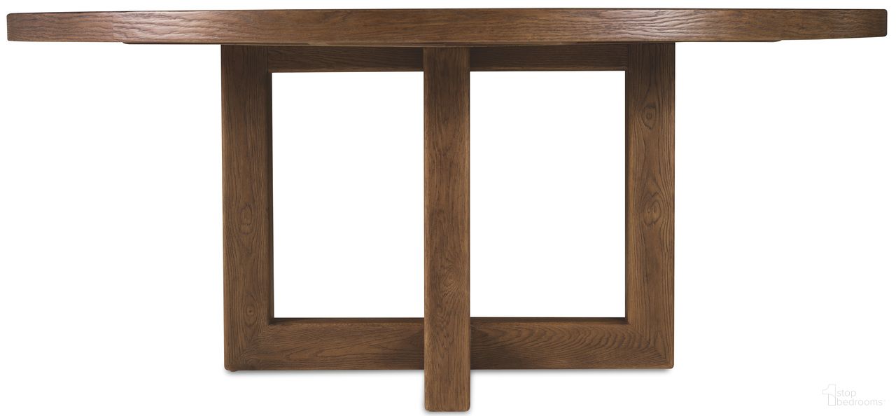 Driftwood 72 Inch Round Dining Table In Medium Wood