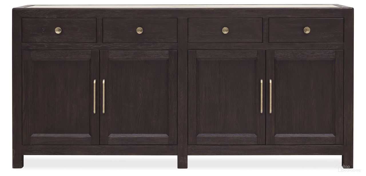 The appearance of Driftwood Buffet In Burnt Timber designed by Hooker in the transitional interior design. This burnt timber piece of furniture was selected by 1StopBedrooms from Driftwood Collection to add a touch of cosiness and style into your home. Sku: 6820-75901-99. Material: Solid Oak.