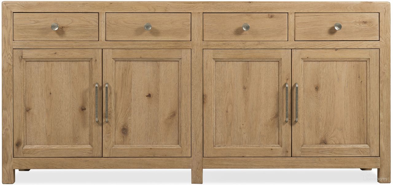 The appearance of Driftwood Buffet In Light Wood designed by Hooker in the transitional interior design. This light wood piece of furniture was selected by 1StopBedrooms from Driftwood Collection to add a touch of cosiness and style into your home. Sku: 6820-75901-80. Material: Solid Oak.