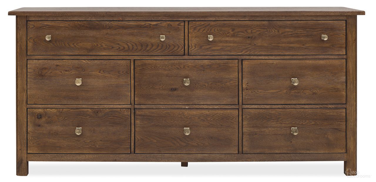 The appearance of Driftwood Eight-Drawer Dresser In Medium Wood designed by Hooker in the transitional interior design. This medium wood piece of furniture was selected by 1StopBedrooms from Driftwood Collection to add a touch of cosiness and style into your home. Sku: 6820-90202-85. Material: Solid Oak.