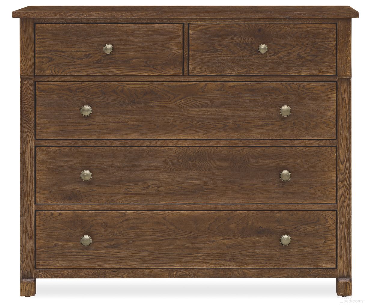The appearance of Driftwood Five-Drawer Chest In Medium Wood designed by Hooker in the transitional interior design. This medium wood piece of furniture was selected by 1StopBedrooms from Driftwood Collection to add a touch of cosiness and style into your home. Sku: 6820-90011-85. Material: Solid Oak.