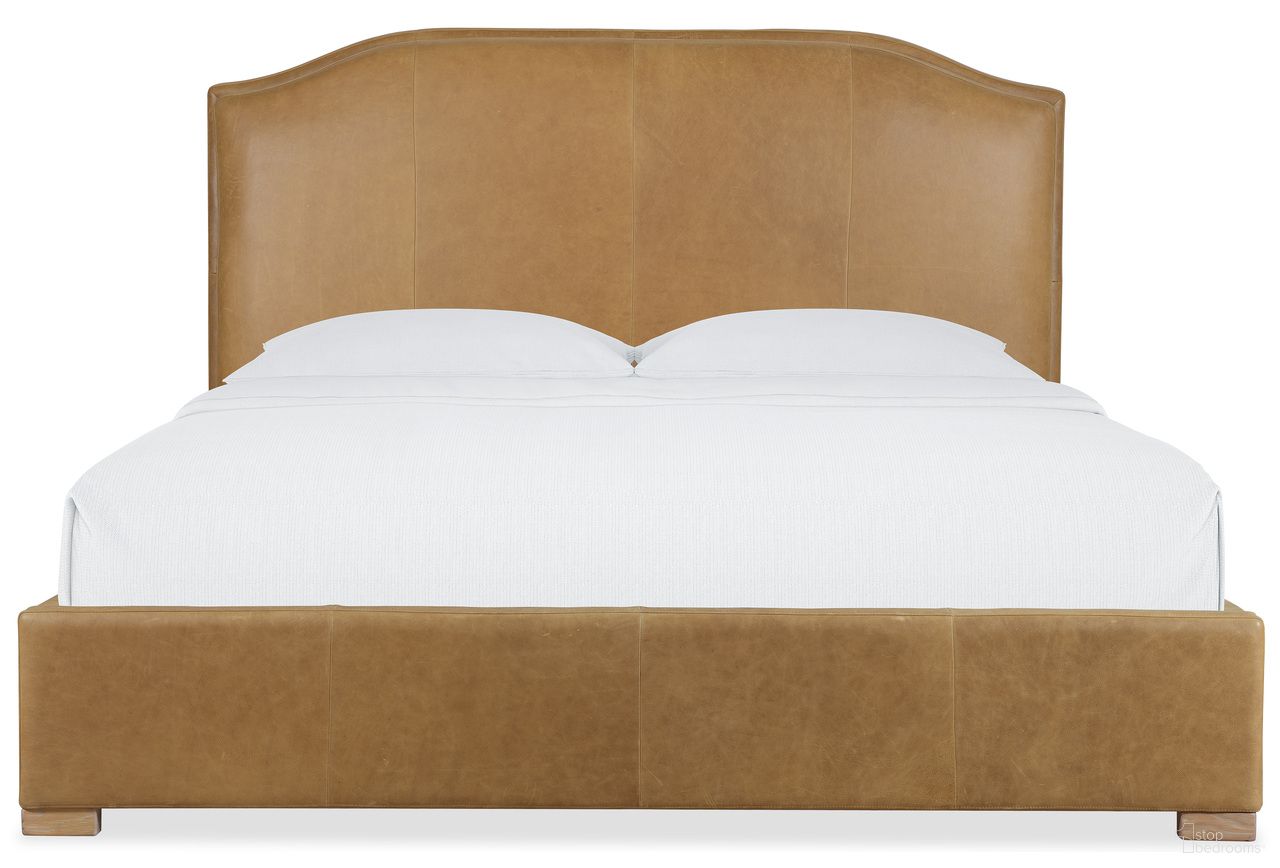 Driftwood King Upholstered Bed In Brown