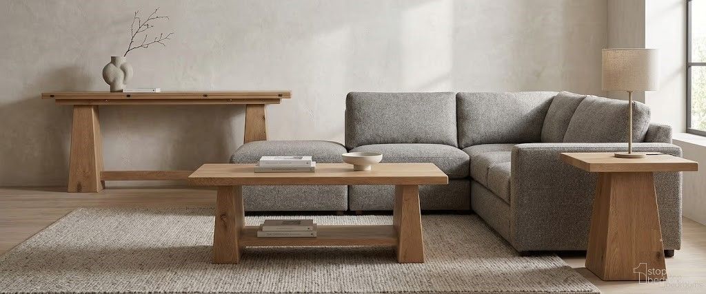 Driftwood Occasional Table Set In Light Wood