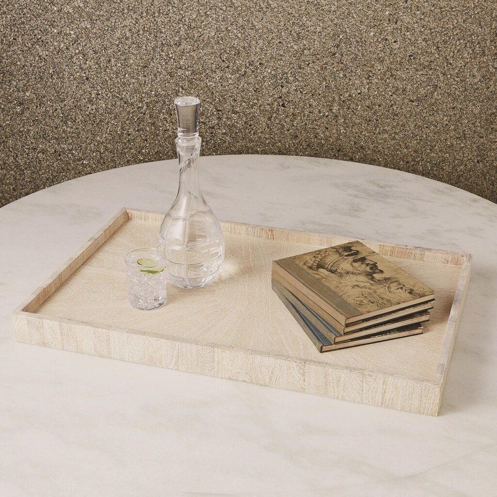 The appearance of Driftwood Ottoman Tray In White designed by Global Views in the modern / contemporary interior design. This white piece of furniture was selected by 1StopBedrooms from Driftwood Collection to add a touch of cosiness and style into your home. Sku: 790493. Material: MDF.