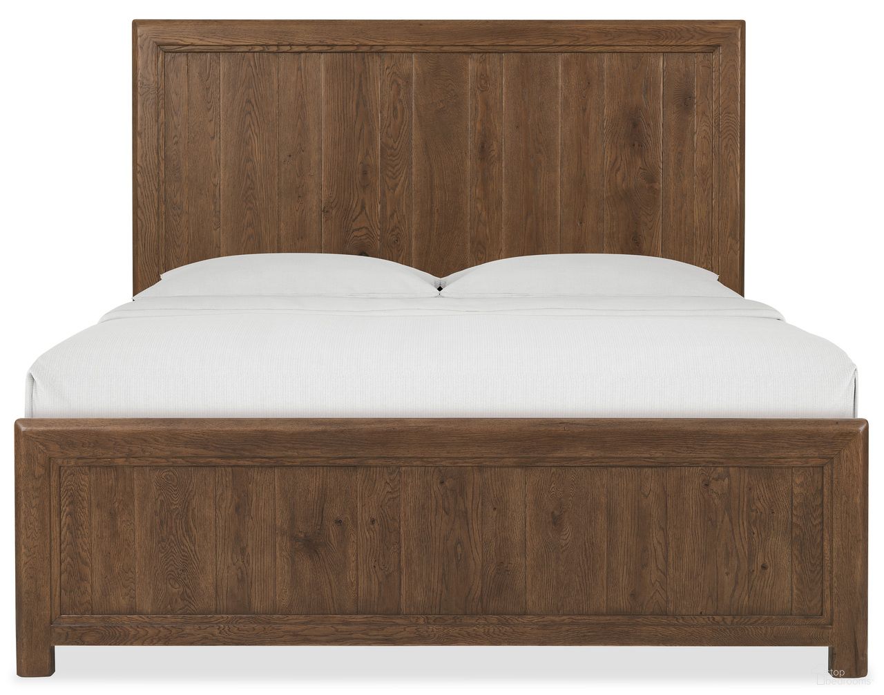 Driftwood Queen Panel Bed In Medium Wood