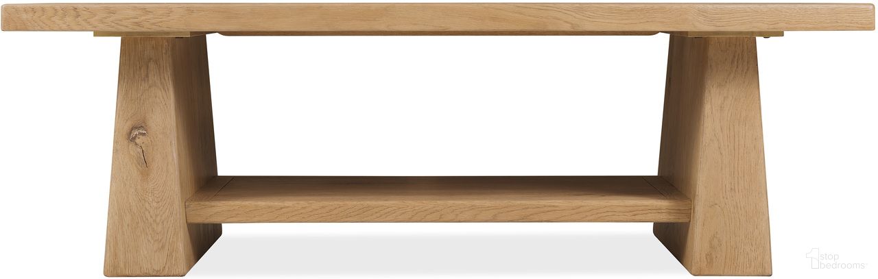 The appearance of Driftwood Rectangle Cocktail Table In Light Wood designed by Hooker in the transitional interior design. This light wood piece of furniture was selected by 1StopBedrooms from Driftwood Collection to add a touch of cosiness and style into your home. Sku: 6820-80110-80. Material: Solid Oak.