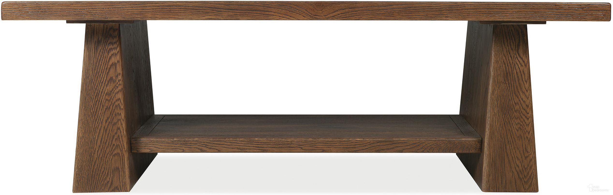 The appearance of Driftwood Rectangle Cocktail Table In Medium Wood designed by Hooker in the transitional interior design. This medium wood piece of furniture was selected by 1StopBedrooms from Driftwood Collection to add a touch of cosiness and style into your home. Sku: 6820-80110-85. Material: Solid Oak.