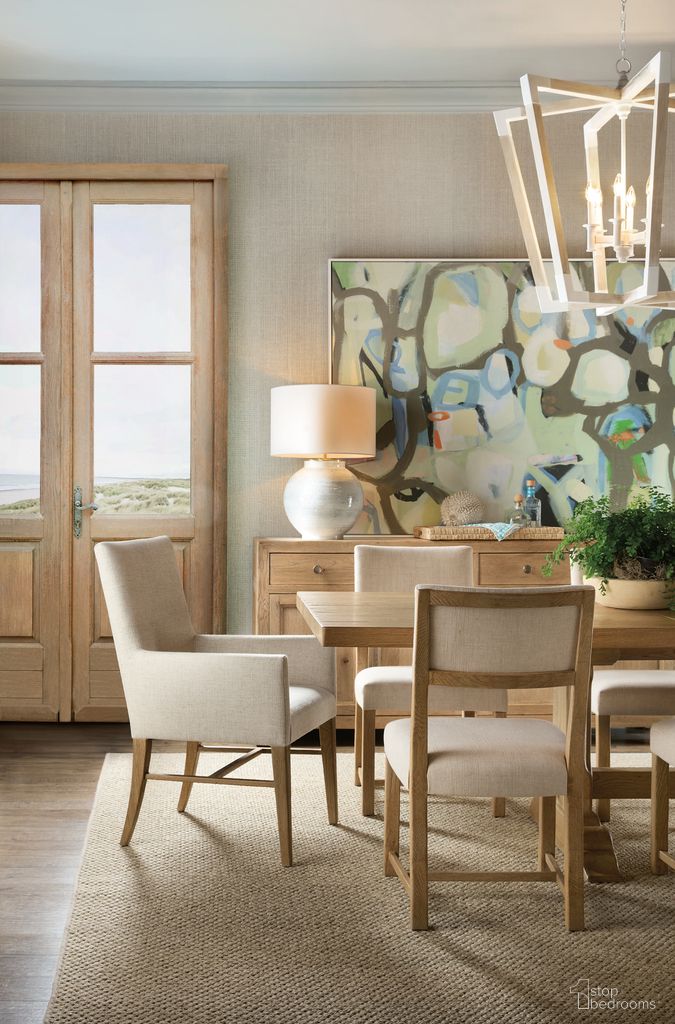 Driftwood Rectangle Dining Room Set with Two 20 Inch Leaves In Light Wood