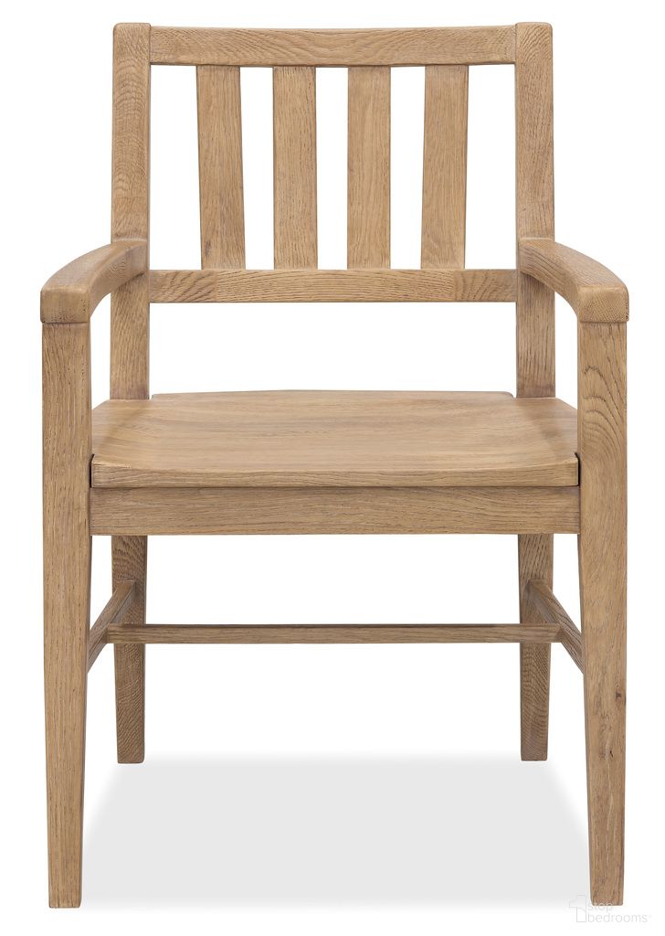 The appearance of Driftwood Splatback Arm Chair In Light Wood designed by Hooker in the transitional interior design. This light wood piece of furniture  was selected by 1StopBedrooms from Driftwood Collection to add a touch of cosiness and style into your home. Sku: 6820-75301-80. Chair Type: Arm Chair. Material: Solid Oak.