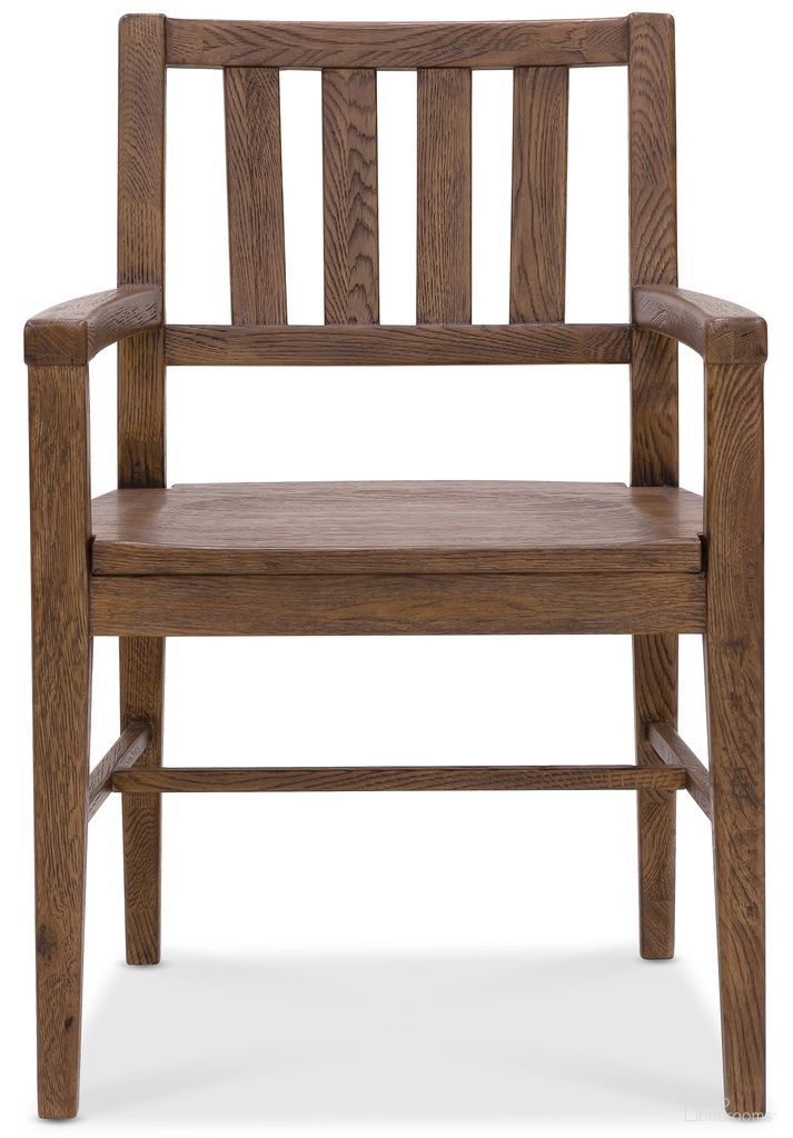 The appearance of Driftwood Splatback Arm Chair In Saddle designed by Hooker in the transitional interior design. This saddle piece of furniture was selected by 1StopBedrooms from Driftwood Collection to add a touch of cosiness and style into your home. Sku: 6820-75301-85. Chair Type: Arm Chair. Material: Solid Oak.