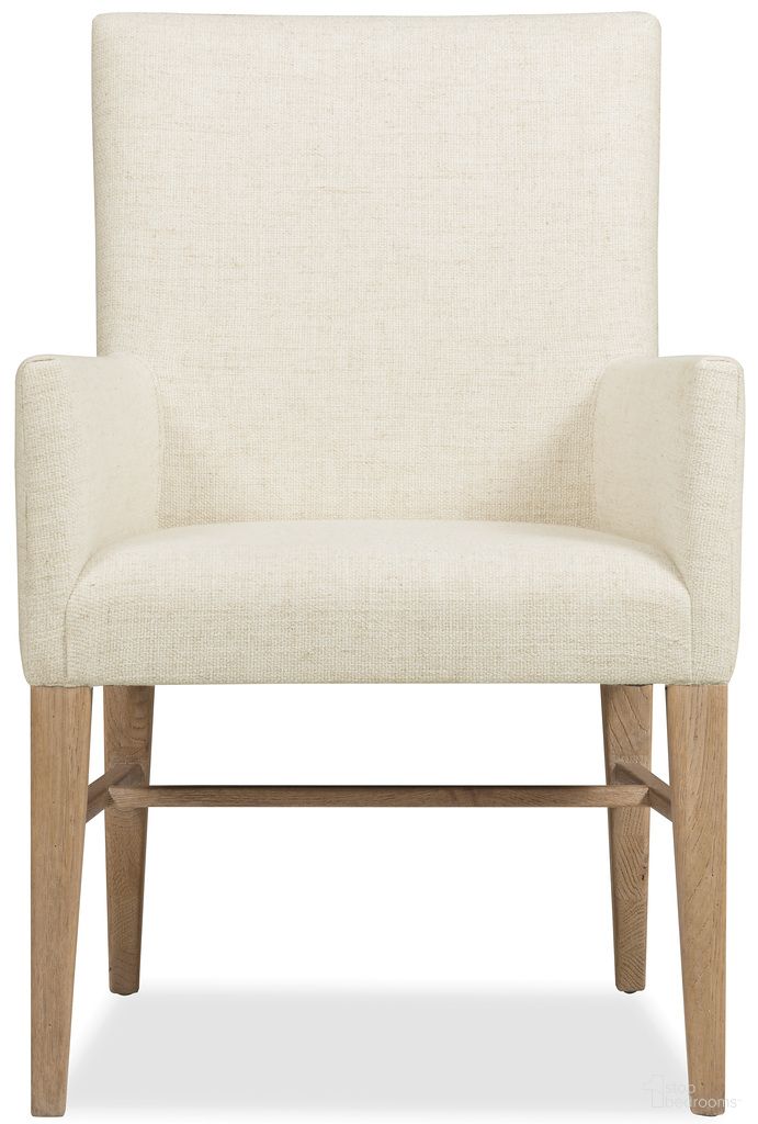 The appearance of Driftwood Upholstered Arm Chair In Beige and Light Wood designed by Hooker in the transitional interior design. This beige/light wood piece of furniture was selected by 1StopBedrooms from Driftwood Collection to add a touch of cosiness and style into your home. Sku: 6820-75511-80. Chair Type: Arm Chair. Material: Solid Oak.